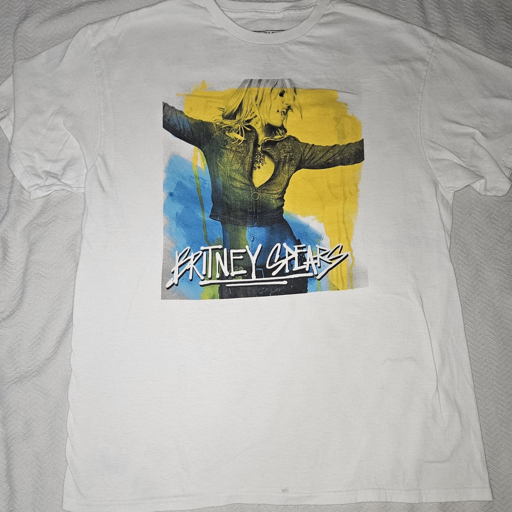 Britney Spears White Graphic Tee